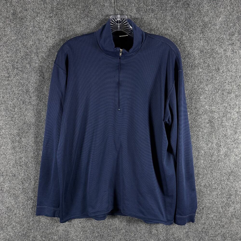 Vintage 90s Patagonia Capilene 1/4 Zip Mens L Navy Made In USA Base Layer *Flaws